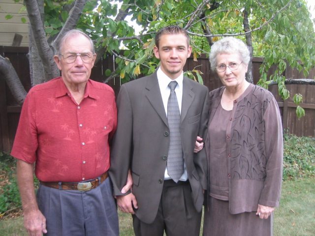 Jason with his grandparents Don and Merle Jackman