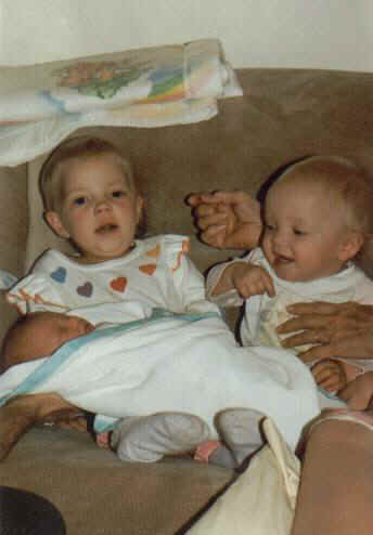 Lanae, Jamie, Jason ( 1 week old) 1985