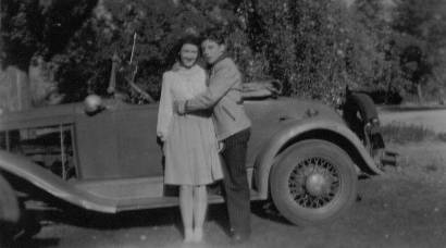 Joyce and Lynn with 1929 Chevy Roadster