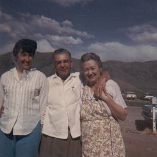Joyce and her parents, Leland and Grace