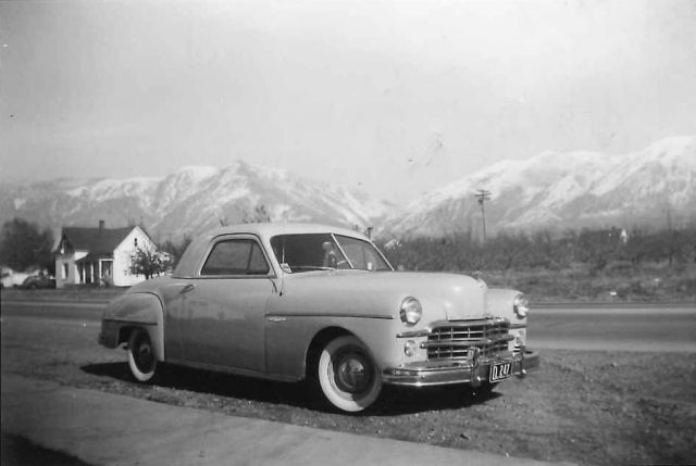 Lynn Richman's first new car, a 1949 Dodge Coupe, owned from 1949-51