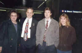 Mary, David, Rick, Wendy at the airport