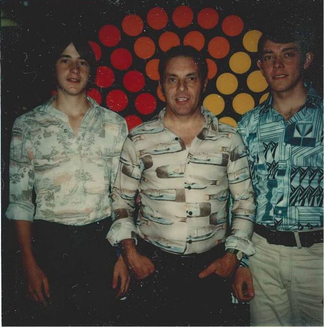 Rick, Lynn, and Larry Richman in silk shirts